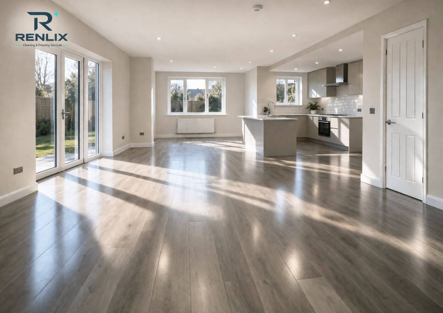 Renlix move in and move out cleaning service image showing a bright, freshly prepared home interior in Portslade, Brighton & Hove.