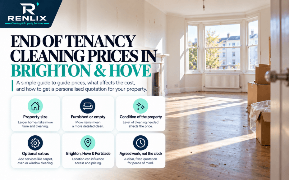 End of Tenancy Cleaning prices in Brighton and Hove